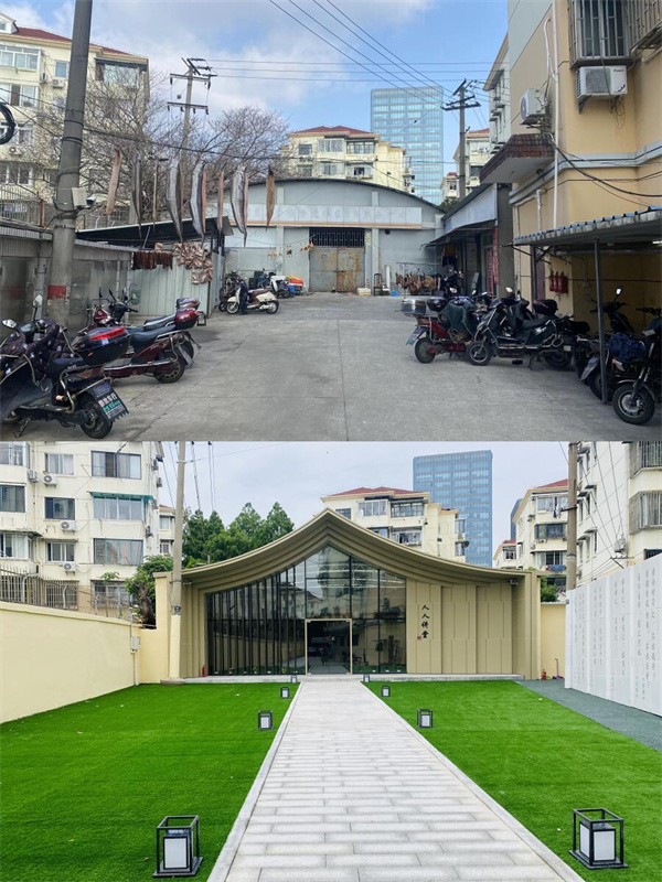 五角場街道曾經(jīng)的菜場大棚變“人人講堂”。 五角場街道供圖