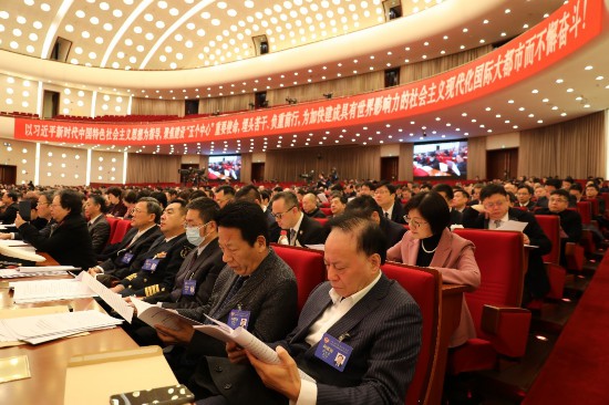 上海市政協(xié)十四屆二次會議會場。王文娟攝