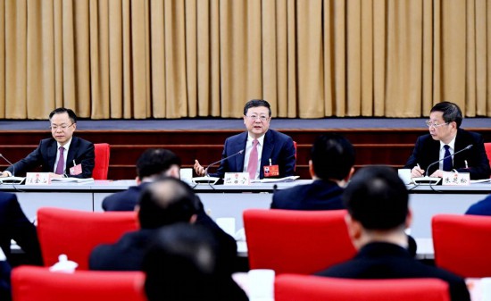 陳吉寧代表參加上海市人大浦東新區(qū)代表團(tuán)審議。陳正寶攝